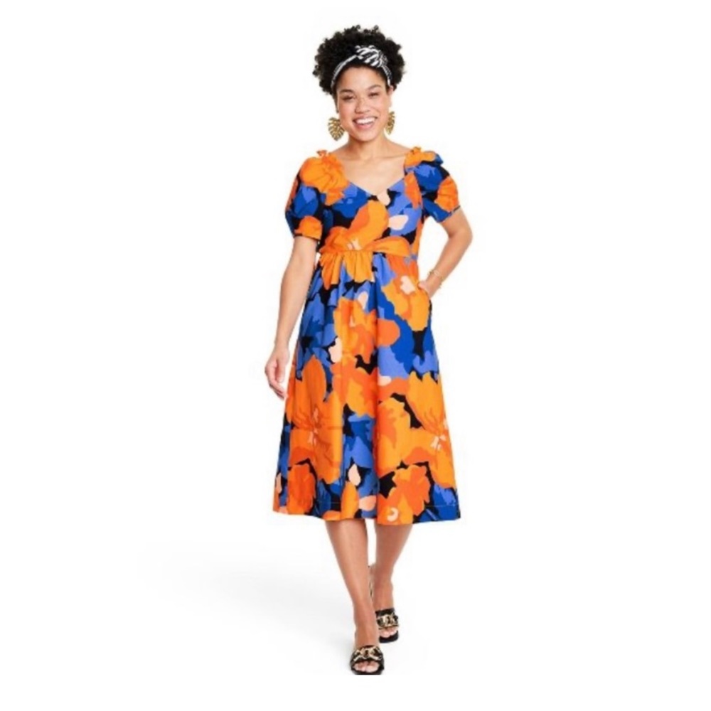 NWT - Target x Tabitha Browne orange and blue dress